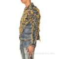 Destroy Washing OEM Custom Mens Denim Jacket